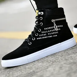 Scarpe eleganti da uomo Scarpe vulcanizzate stile britannico High Top Sneakers casual da uomo Scarpe di tela Uomo Scarpe sportive da skateboard Moda maschile 230908