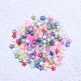 Nail Art Decorations Half Pearls Imitation Flatback Star Shape 6mm 5000pcs Glue On Resin White Ivory Mixed For Crafts Scrapcooking Shoes 230909