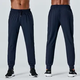 Lu-622 Erkekler Jogger Uzun Pantolon Spor Yoga Kıyafet Açık Şehir-Sweat Yogo Spor Salonu Cepleri Sweetpants Pantolonlar Erkek Günlük Elastik Bel Fitness