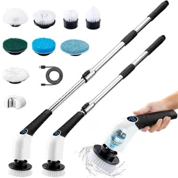 Electric Spin Scrubber Cordless Shower Scrubber Head Portable Cleaning Brush for Floor/Tile 3 Adjustable Extension Long Handle 3 Rotating Speeds by kimistore