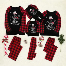 EABY Sıcak Satış Ebeveyn-Çocuk Takım Noel Avrupa ve Amerikan Noel Baskı Ebeveyn-Çocuk Pijama Takım