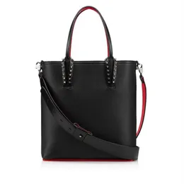 Модная сумка cabata, дизайнерские сумки с заклепками из натуральной кожи, сумка с красным дном, композитные сумки, знаменитый кошелек, сумки для покупок, черный Whi250U