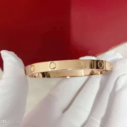 Bracciale gioielli di design con cacciavite Fashion Bangle design a vite in oro per donna plus size chiodo con diamante argento 6 mm di larghezza 8 inc252E