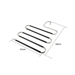 Storage Holders Racks 5 Layers Pants Rack Cloth Holder Stainless Steel S Shape Mtilayer Hanger Mtifunctional Clothes Hangers Drop Otll7