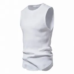 Coletes masculinos 2023 verão thread tank top ombro largo solto ajuste esportes fitness corte manga inferior sem mangas tshirt querido 230909