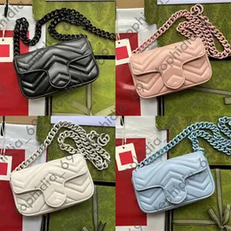 699757 مبطن حقيبة حزام مصغرة الأكياس Bumbag الأكياس الأكياس الأكياس حقيبة اليد مصممة للسيدات الأزياء Luxury Leather Original Mirror Qual238W