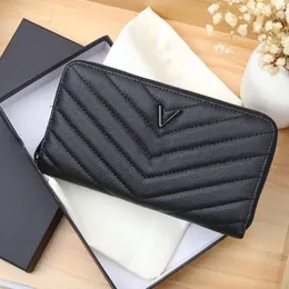 Top Designer Wallet tote bag Men's Women's Long Clutch V Single Pull Wallet card holder Passport Holder Casual Clutch High quality with box