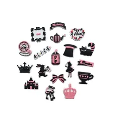 Shoe Parts Accessories Pvc Charms Decoration Buckle Prince Crown Alice Charm Clog Pins Buttons Drop Delivery Dhfiv