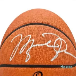 Micheal New Autographed 서명 된 시그니처 서명자 사인 실내 야외 컬렉션 Sprots Basketball Ball203I