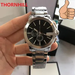 Tutti i quadranti secondari funzionanti da uomo di lusso con batteria al quarzo, orologio da 43 mm, in acciaio inossidabile 904L, con zaffiro di alta qualità, modello superiore Desig238y