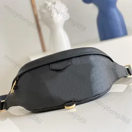 Designer di lusso di qualità superiore Marsupi neri di grandi dimensioni Marsupio Borsa sul petto in vera pelle goffrata Borsa con cerniera Borsa speciale su tela C213l