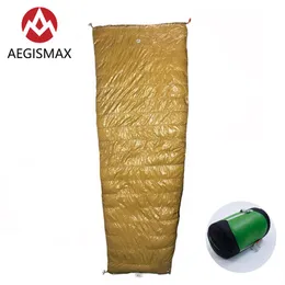 aegismax 조명 시리즈 거위 다운 침낭 봉투 휴대용 초경중 초경중 하이킹 여행 264n