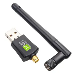 802.11ac USB Wi-Fi Adaptörü Kablosuz Dongle Çift Bant Ağı WiFi Adaptör Dongle Kartı