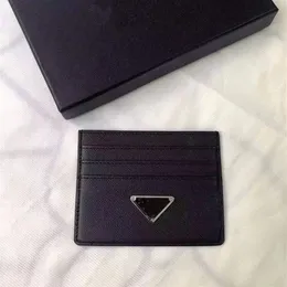 Box Designer Credit ID Card Holder Purse Luxury Slim Fårskinn Läderplånbok Pengar Väskor Big Plaid Cardholder Fall för män Kvinnor F188A