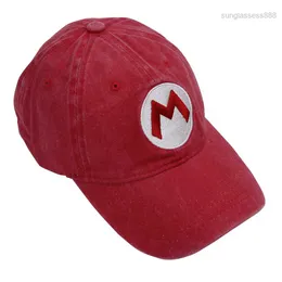 Super Mario Brothers Washable Baseball Hat Par Brev Brodery Sun Sunshade S8tn S8tn