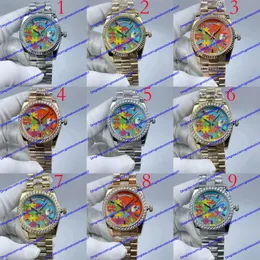 9 CLR Orologi da donna di qualità perfetta m128239-0056 128239 Puzzle con foto da 36 mm Quadrante con diamanti pieni Lunetta in oro rosa con zaffiro Meccanico automatico 128235 orologi da uomo