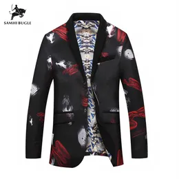 Blazer da uomo 2018 Abbigliamento di marca Autunno Moda Stampa Giacca da uomo Blazer Alta qualità Plus Size 5XL 6XL 7XL 8XL Blazer Hombre298K