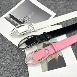 Designer Luxury Belts Women Fashion PU Leather Ceintures Width 3.8cm Unisex Casual Trendy Black White Pink Letter D Smooth Buckle Girdle