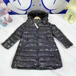 high quality children's Down Coat long cotton Winter clothing for boys and girls Solid color baby down jacket