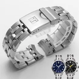 Shengmeirui prc200 t055417 t055430 t055410 pulseira de relógio peças tira masculina pulseira de aço inoxidável sólido lj201124246f