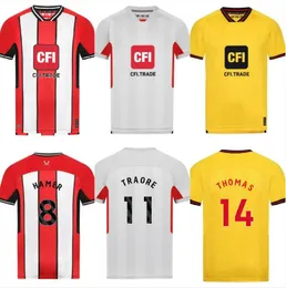 23 24 Sheffield Soccer Jerseys TRAORE McBURNIE BOGLE 2023 2024 VINI SOUZA UNITED AHMEDHODZIC BREWSTER HAMER NORWOOD LOWE Football Shirts Mens Jersey