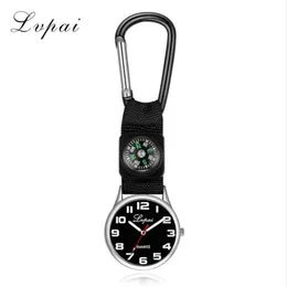 LVPAI الشهيرة العلامة التجارية الرجال الساعات أفضل العلامة التجارية الفاخرة على مدار الساعة كوارتز wristwatch الفولاذ المقاوم للصدأ البوصلة المتسلق سبورت مشاهدة LP183236Q