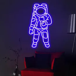 Inne impreza imprezowa zapasy astronauta Neon znak niestandardowy LED Pink Home Room Decoration Decoration Ins Shop Decor2420