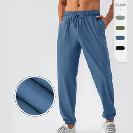 LU-99 High-waisted Rope Running Jogging Men's Quick-dry Gym Pants Double Pocket Sports Yoga Pants