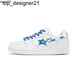 Nuovo 23ss Bapess nero bianco lago blu vernice scarpe da tavolo casual marchio di moda Street contrasto scarpe da ginnastica basse con stella da donna scarpe da uomo