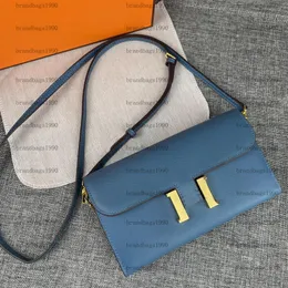 Portafoglio classico Espom Cowskin Designer Borsa donna Portafogli con tracolla Pochette Borsa argento fibbia dorata Porta carte moda Genuin213o