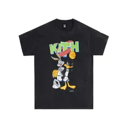 Дизайнерская футболка Kith x Looney Tunes Kithjam Vintage Bunny and Daffy Duck Basketball с короткими рукавами