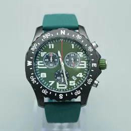 Herrvakt Japan Quartz Endurance Pro Avenger Chronograph 44mm Watches Green Rubber 1884 Men Watches Hardex Glass Wristwatch3033