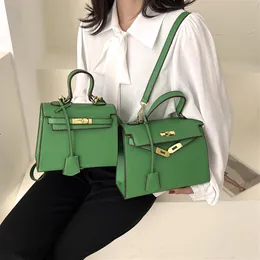 fabbrica intera borsa da donna atmosfera elegante modello litchi borse a tracolla portatili borse con spalle moda verde Joker leathe315i