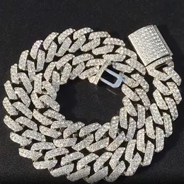 Iced Out Miami Cuban Link Chain Gold Silver Men Hip Hop Necklace Jewelry 16inch 18inch 20inch 22 tum 18mm283k