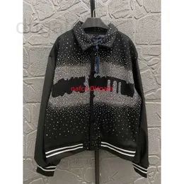 Herrenjacken Designer 23FWDesigner-Herrenjacke, modische Sport-Windjacke, heißgepresste Rautenbuchstaben auf der Vorder- und Rückseite, schwere Industrie-Baseballjacke