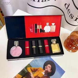 The latest style Brand makeup set 15ml perfume lipsticks 6 in 1 with box Lips cosmetics kit for women gift drop fast free delivery