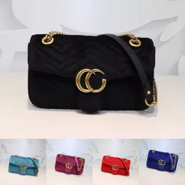 2023 Designer bags Women Fashion handbag New Style Crossbody Bag Lady Shoulder Bags Gold Drmont Velvet Classic ouble G MaTote Luxury Genuine Leather 26*15*7cm