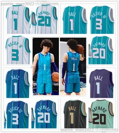 2023-24 Klasik Yeşil Basketbol 1 Lamelo Ball Formalar Gordon 20 Hayward Terry 3 Rozier III Erkek Kadın Genç Çocuklar