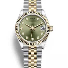 Master designad automatisk mekanisk kvinnors klocka lyxmode 31mm ringvattentät kalender vikbar spänne safir 244Z