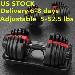 US STOCK Fast Weight Adjustable Dumbbell 5-52 5lbs Fitness Workouts Dumbbells tone your strength and build your muscles F178E