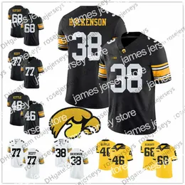 American College Football Wear NCAA Iowa Hawkeyes 38 TJ Hockenson 68 Brandon Scherff 77 Riley Reiff 94 Adrian Clayborn 99 Andre Ti259C