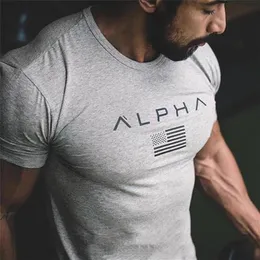 New Short Sleeves GYM T Shirt Fitness Bodybuilding Shirts Crossfit Male Brand Tee Tops Exercise Wear Fitness Clothes303G2505