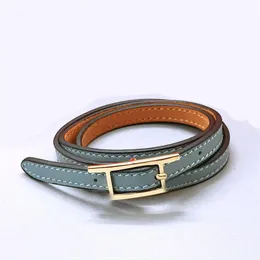 Lyxvarumärke Jewerlry Behapi Real Leather Colier Armband för kvinnor Multicolor Cuff252G