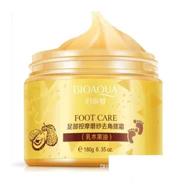 Leczenie stóp Bioaqua Care Mas Cream Peeling Złuszczanie nawilżającego Spa Piękno Usuń martwą skórę upuszczenie Zdrowie Dhsmn DHG31