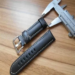 Top Quality 24mm Watch Band Genuine Leather Watch Strap with Pin Buckle Fit PAM De Luxe Watches Croc Black Brown Blue Watches2656