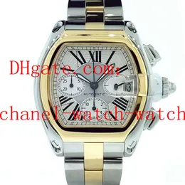 Высокое качество XL W62027Z1 Мужские часы с датой из 18-каратного желтого золота и стали с хронографом с кварцевым механизмом Мужские часы228c