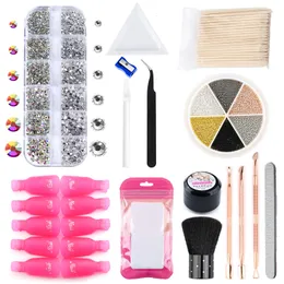 Nail Art Decorations Nails Manicure Tools Set Multisize Crystal s for Women Teen Girl Decoration Accessories Diamond Gems 230908