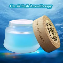 Deodorante per auto Deodorante Profumo Diffusore di aromi solidi Fragranza al gelsomino con copertura per intaglio del legno Accessori auto Interni222d