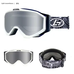 Skidglasögon Snapon Double Layer Lens PC Skiing Antifog UV400 Snowboard Men Women Eyewear 230909