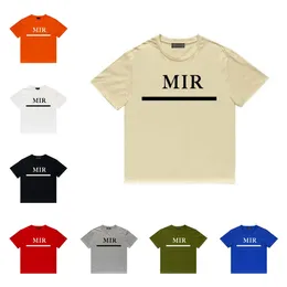2023 Мужская и женская дизайнерская модная хлопковая футболка с коротким рукавом с принтом алфавита High Street Женская повседневная футболка унисекс Размер XS-4XL